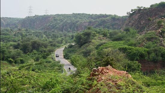 The report said the mining site stretched far beyond the areas earmarked for the purpose. (HT PHOTO)