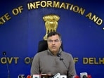 Delhi PWD minister Parvesh Verma. (RAJ K RAJ /HT PHOTO)