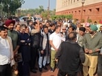 The MPs were suspended following an uproar in the House after LoP Rahul Gandhi sought to read an excerpt from a former army chief's unpublished memoir.