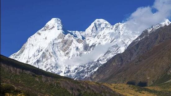 The Nanda Devi twin peaks, seen from Chaukori in Uttarakhand. (AP File)