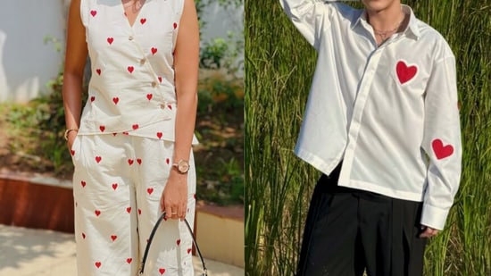 Heart-themed fashion for women and men for Valentine’s Day (Pinterest)
