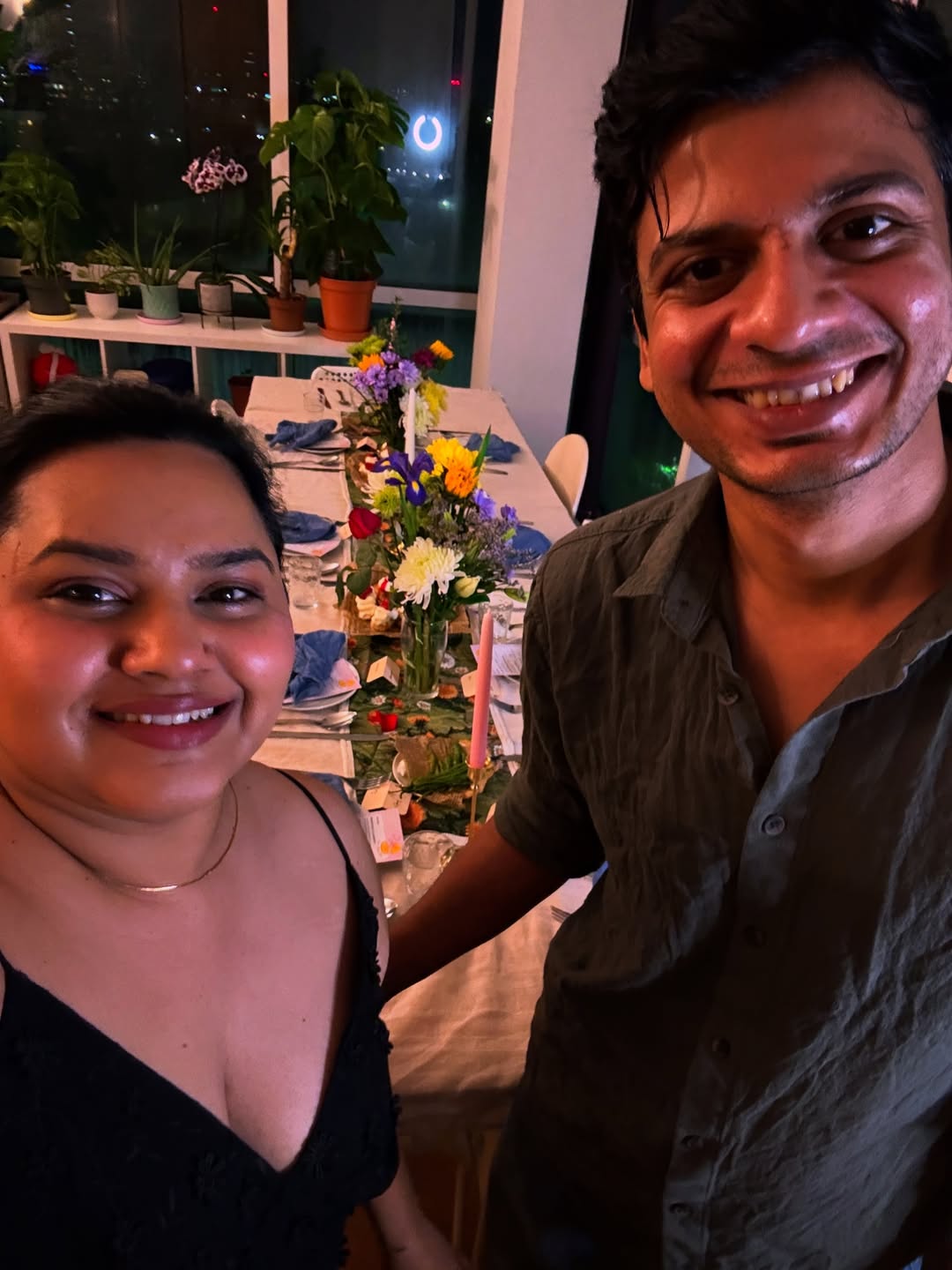 Ankita Khante, with her husband Aman Krishna, hosts guests for her supper club, The Bouzi Club. (Ankita Khante) Ankita Khante, with her husband Aman Krishna, hosts guests for her supper club, The Bouzi Club. (Ankita Khante)