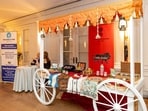 A pavilion on Make in India and One District One Product (ODOP) initiatives and Indian textile products during a reception hosted by the Consulate General of India in New York.