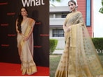 recreate dia mirza's golden saree look