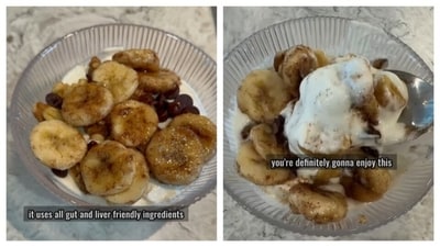 According to Dr Salhab, this dessert isn't just about the protein; it’s a calculated mix of macros designed for satiety and metabolic health. (Instagram/ thestomachdoc) According to Dr Salhab, this dessert isn't just about the protein; it’s a calculated mix of macros designed for satiety and metabolic health. (Instagram/ thestomachdoc)