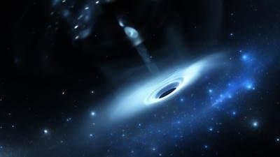 These extremely active form of galaxies harbour a super massive black hole ‘central-engine’ at the nucleus. (Getty Images/iStockphoto) These extremely active form of galaxies harbour a super massive black hole ‘central-engine’ at the nucleus. (Getty Images/iStockphoto)