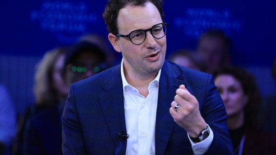 Dario Amodei, co-founder and chief executive officer of Anthropic. The AI firm has launched plugins for its Claude Cowork agent to automate tasks that IT firms do for their clients by deploying an army of software engineers. (Bloomberg)