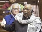 Leader of the Opposition Mallikarjun Kharge objected to Lok Sabha LoP Rahul Gandhi being denied an opportunity to speak, leading to protests. (Sansad TV)