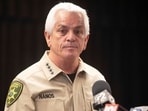 Pima County Sheriff Chris Nanos gives an update on the investigation after the disappearance of Nancy Guthrie, the 84-year-old mother of U.S. journalist and television host Savannah Guthrie, who went missing from her home in Tucson, Arizona, U.S. February 5, 2026.  REUTERS/Rebecca Noble