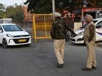 Police checking vehicles in Phase 3A, Mohali, on Wednesday in wake of the increased gang activities over the past few months. (Keshav Singh/HT) Police checking vehicles in Phase 3A, Mohali, on Wednesday in wake of the increased gang activities over the past few months. (Keshav Singh/HT)