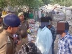 Police questioning people living in shanties during a verification drive in Lucknow. (File Photo)