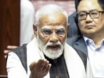 Prime Minister Narendra Modi speaks in Rajya Sabha during the ongoing budget session, in New Delhi on Thursday. (Sansad TV) Prime Minister Narendra Modi speaks in Rajya Sabha during the ongoing budget session, in New Delhi on Thursday. (Sansad TV)