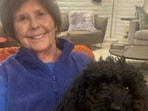 The missing persons flyer had a photo of Nancy Guthrie with a dog. The missing persons flyer had a photo of Nancy Guthrie with a dog.