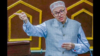 Jammu: Jammu and Kashmir Chief Minister Omar Abdullah speaks during the Budget session of the Legislative Assembly, in Jammu, on Thursday. (PTI) Jammu: Jammu and Kashmir Chief Minister Omar Abdullah speaks during the Budget session of the Legislative Assembly, in Jammu, on Thursday. (PTI)