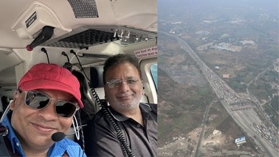 ప్రముఖ పారిశ్రామికవేత్త సుధీర్ మెహతా ఏకంగా 8 గంటల పాటు ట్రాఫిక్లో చిక్కుకుపోయి, చివరికి హెలికాప్టర్ సాయంతో పుణె చేరుకున్నారు. (X/@sudhirmehtapune) ప్రముఖ పారిశ్రామికవేత్త సుధీర్ మెహతా ఏకంగా 8 గంటల పాటు ట్రాఫిక్లో చిక్కుకుపోయి, చివరికి హెలికాప్టర్ సాయంతో పుణె చేరుకున్నారు. (X/@sudhirmehtapune)
