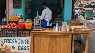 A Noida man's side hustle selling eggs and juice failed to turn a profit (Representational image via AI) A Noida man's side hustle selling eggs and juice failed to turn a profit (Representational image via AI)
