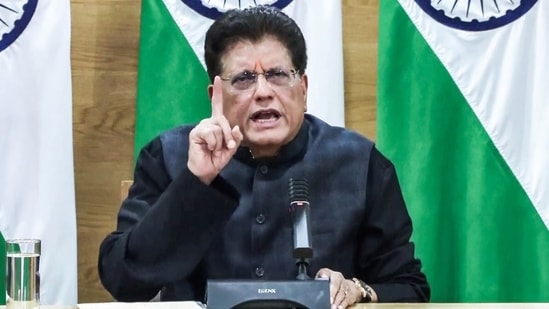 Union Minister of Commerce and Industry, Piyush Goyal, addresses the media on the India-US trade deal, in New Delhi on Tuesday. (@PiyushGoyal X/ANI Video Grab) (@PiyushGoyal X/ANI Video Grab)
