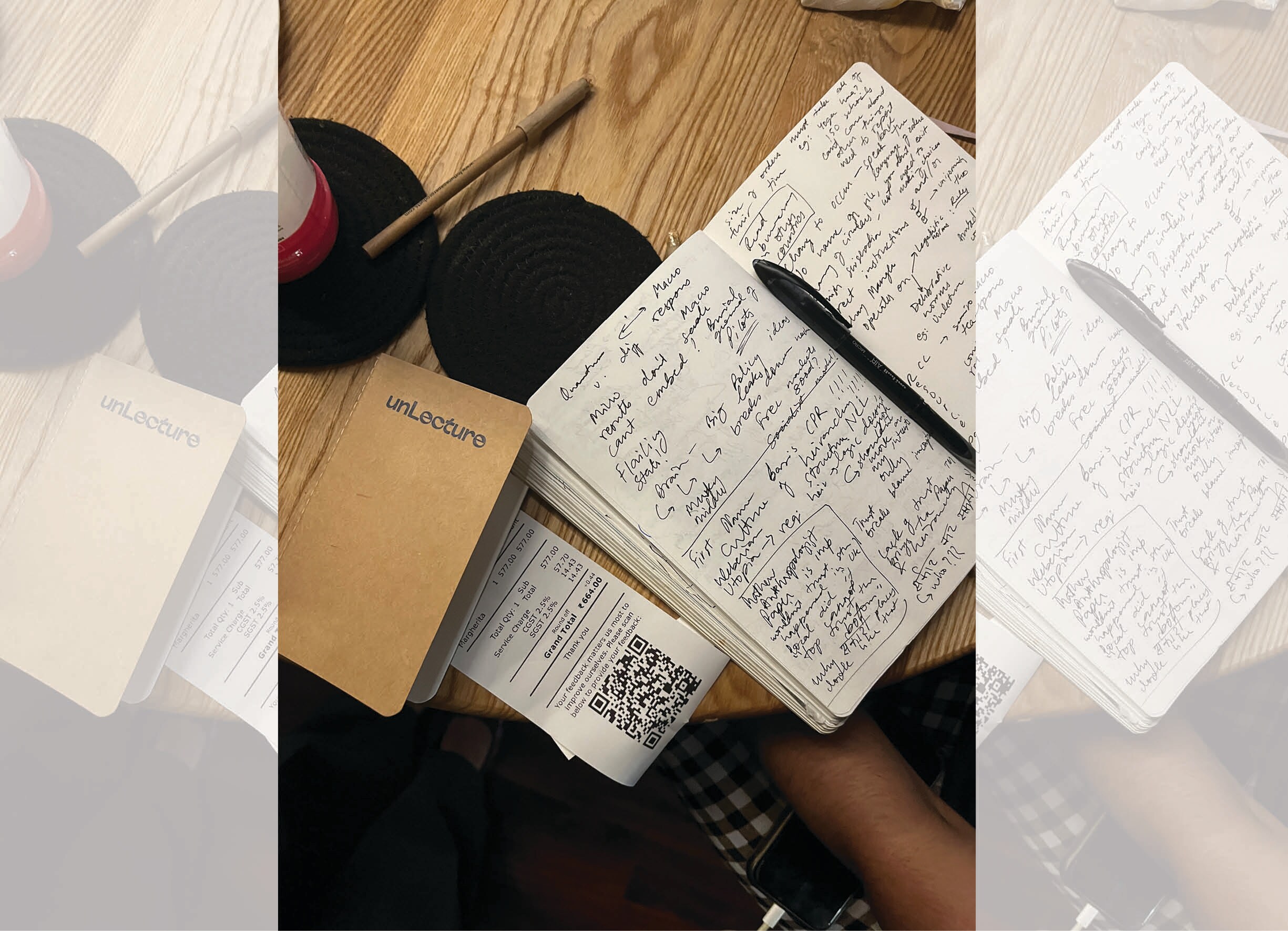 Attendees tend to show up to the bars with notebooks and sticky notes.