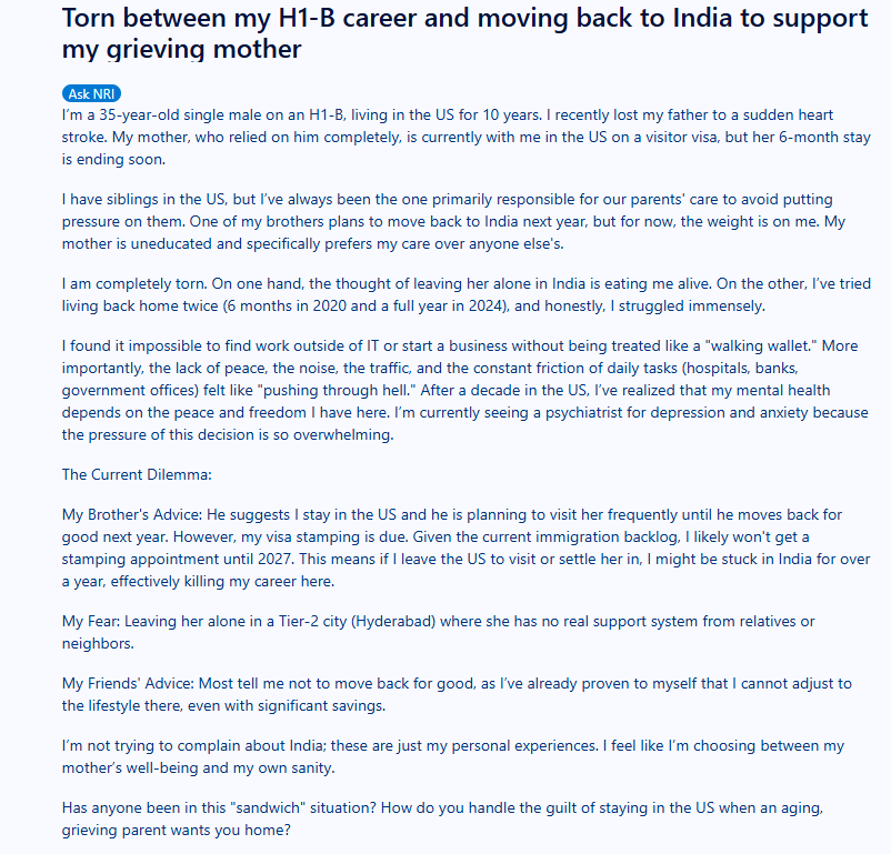 A post by a Reddit user. (Screengrab) A post by a Reddit user. (Screengrab)
