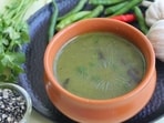 Bowl Of Green Moong Dal Soup
