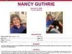 Nancy Guthrie was kidnapped on January 31 and a massive search operation has been launched