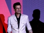 Manoj Bajpayee during promotions for the upcoming film 'Ghooskhor Pandat'.