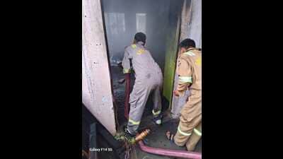 Firemen at work at a mishap site in Prayagraj recently (HT ) Firemen at work at a mishap site in Prayagraj recently (HT )