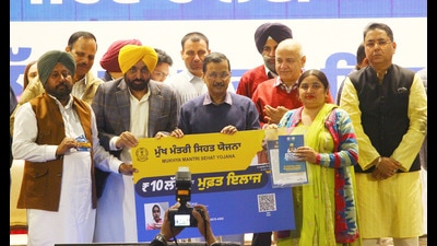 The Punjab government had launched the Mukh Mantri Sehat Yojana on January 22 to provide free cashless medical treatment of up to ₹10 lakh to every family in the state. (HT File Photo) The Punjab government had launched the Mukh Mantri Sehat Yojana on January 22 to provide free cashless medical treatment of up to ₹10 lakh to every family in the state. (HT File Photo)