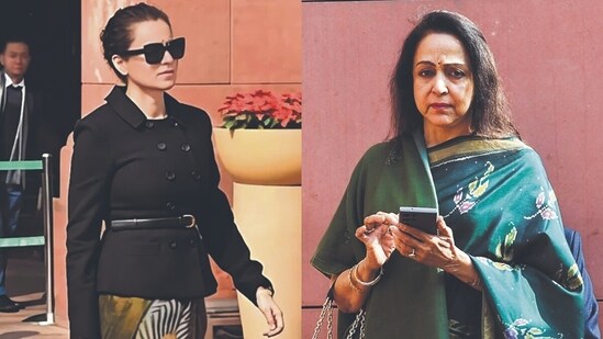 Kangana Ranaut and Hema Malini