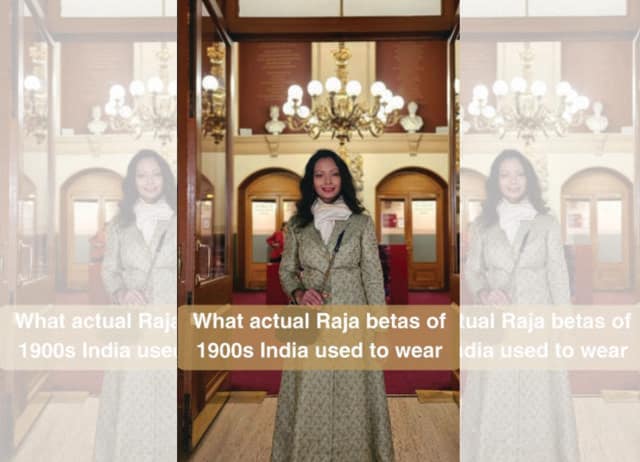 Pritha Dasmahapatra makes videos on Instagram talking about Indian handlooms. (INSTAGRAM/@TIPTOPPED) Pritha Dasmahapatra makes videos on Instagram talking about Indian handlooms. (INSTAGRAM/@TIPTOPPED)
