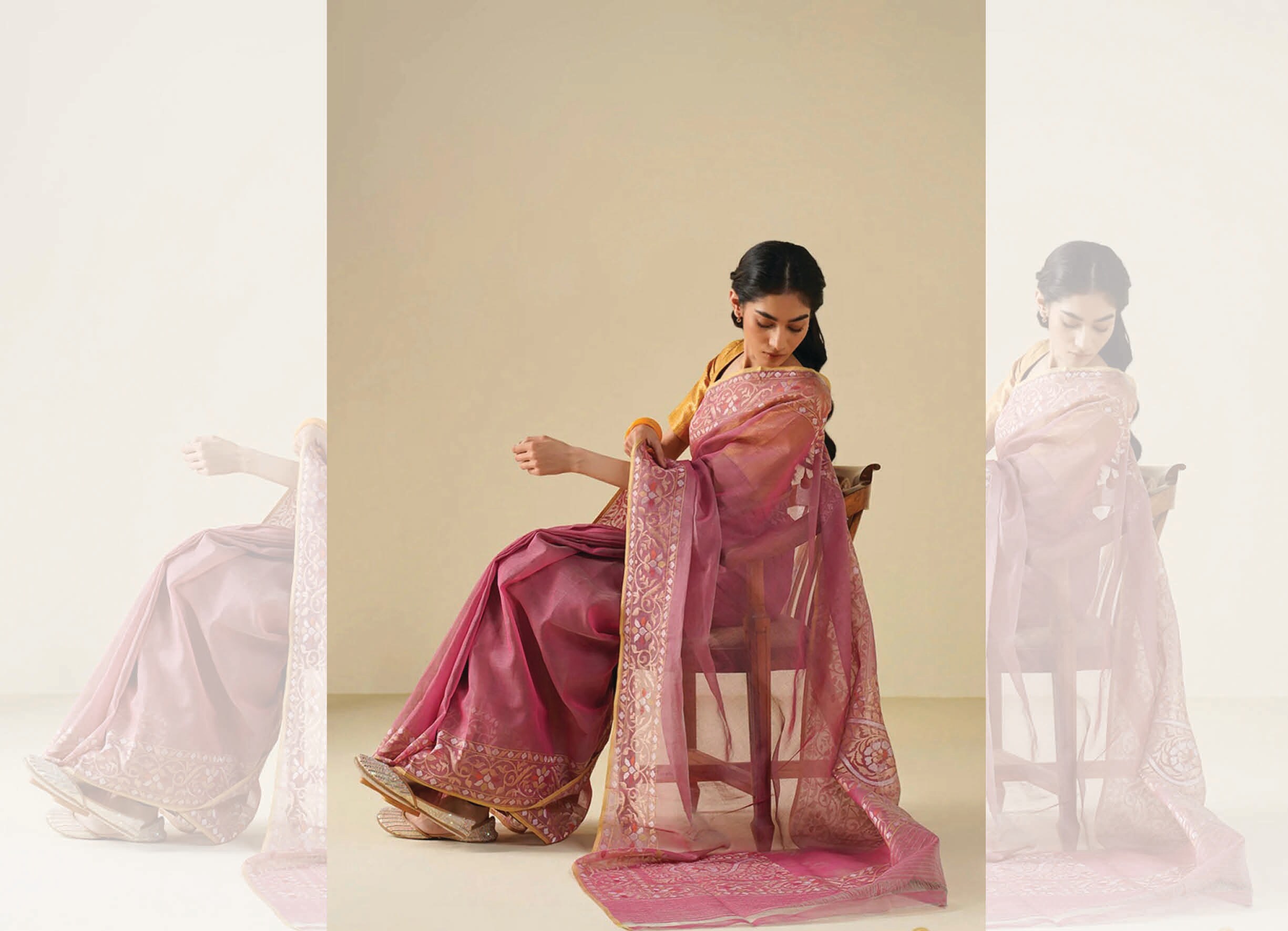 Tilfi Banaras makes handcrafted Jamdani saris, which they say cannot be replicated by machines. Tilfi Banaras makes handcrafted Jamdani saris, which they say cannot be replicated by machines.