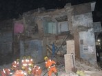 On February 5, in the Shahganj building collapse, three people were trapped under the debris, prompting an immediate rescue operation by NDRF and SDRF teams along with district administration officials. (FILE PHOTO)