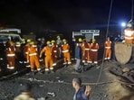 Search and rescue operation underway after an explosion in an illegal coal mining site at Thangsku area, in East Jaintia Hills district, Meghalaya.