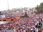 SPPU’s decision to award two academic credits to students volunteering during the Nashik Kumbh Mela has triggered criticism from student groups and social organisations. (HT FILE)