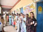 Two incidents of Electronic Voting Machine (EVM) lapses were reported at polling stations in Akluj and Chhatrapati Sambhajinagar during voting for the Zilla Parishad elections on Saturday. (HT)
