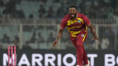 Romario Shepherd took a hat-trick and five-wicket haul in the same over. (AP) Romario Shepherd took a hat-trick and five-wicket haul in the same over. (AP)