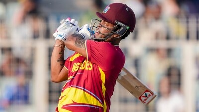 Shimron Hetmyer was in top batting form, getting to a 22-ball fifty. He ended up smacking 64 runs off 36 balls. (PTI) Shimron Hetmyer was in top batting form, getting to a 22-ball fifty. He ended up smacking 64 runs off 36 balls. (PTI)