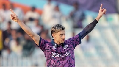 Meanwhile, Bradley Currie took two wickets for Scotland. (PTI) Meanwhile, Bradley Currie took two wickets for Scotland. (PTI)