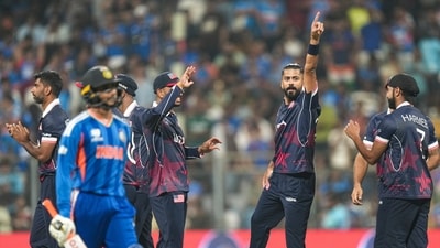 Abhishek Sharma fell for a golden duck vs USA as Ali Khan dismissed him. (PTI)