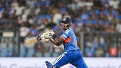 While wickets fell at one end, the Indian captain, Suryakumar Yadav stood tall and held the other side. (PTI)