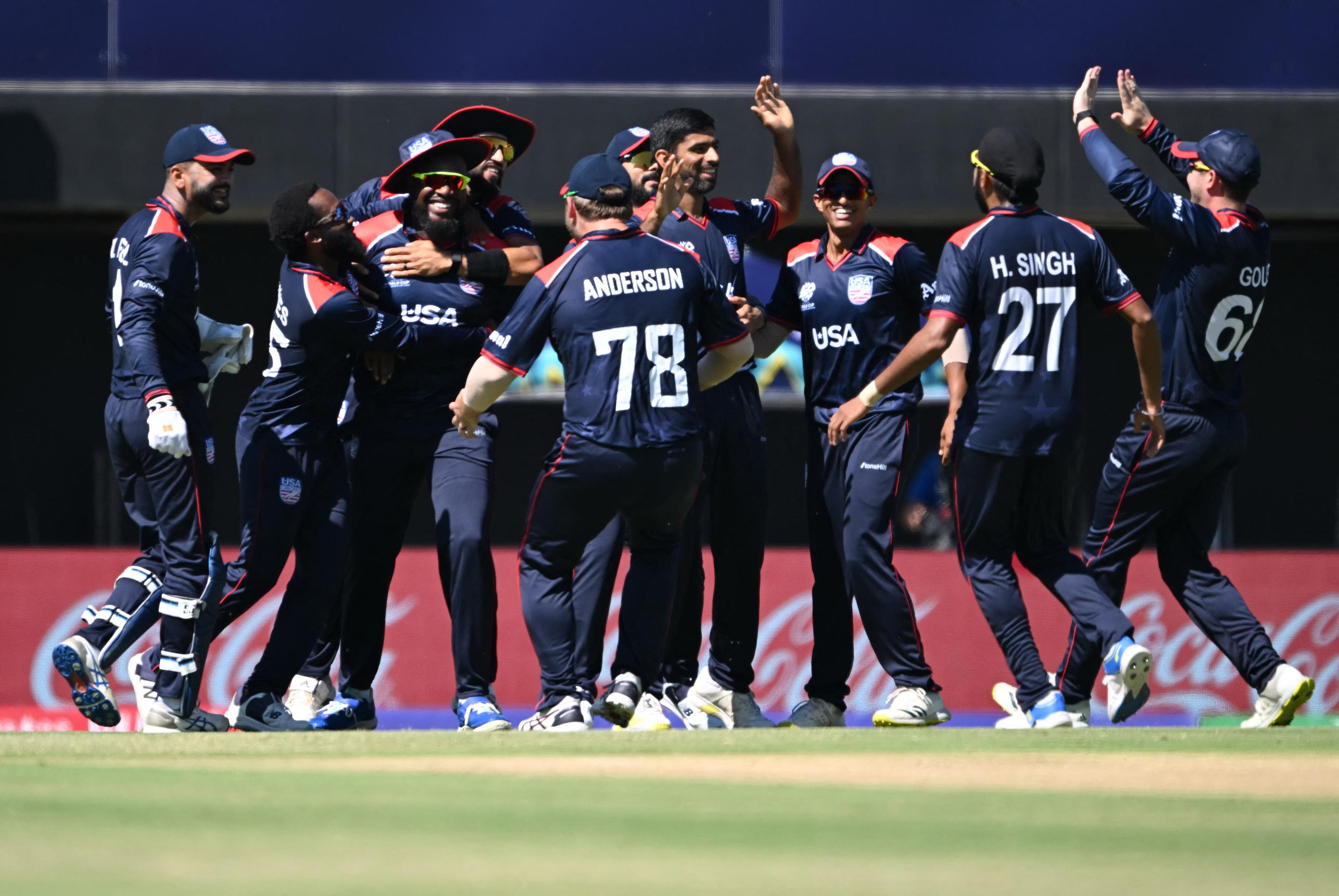 USA defeating Pakistan in the T20 World Cup 2024. (X images) USA defeating Pakistan in the T20 World Cup 2024. (X images)