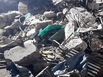 A view of the collapsed building in Kota on Sunday (ANI Video Grab)