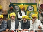 Bhartiya Kisan Union (Ekta Ugrahan) president Joginder Singh Ugrahan addressing media on Sunday. (HT) Bhartiya Kisan Union (Ekta Ugrahan) president Joginder Singh Ugrahan addressing media on Sunday. (HT)