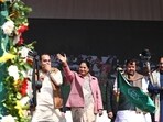 Delhi CM Rekha Gupta at the event on Sunday. (Arvind Yadav/HT Photo)