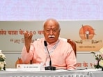 The Rashtriya Swayamsevak Sangh Sarsanghchalak (Chief), Dr Mohan Bhagwat, is hosting a lecture series, ‘New Horizons,’ at the Nehru Centre Complex in Worli, Mumbai. (Photo by Raju Shinde/HT Photo) The Rashtriya Swayamsevak Sangh Sarsanghchalak (Chief), Dr Mohan Bhagwat, is hosting a lecture series, ‘New Horizons,’ at the Nehru Centre Complex in Worli, Mumbai. (Photo by Raju Shinde/HT Photo)