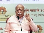 RSS Chief Mohan Bhagwat speaks on Swadeshi during RSS centenary event, in Mumbai on Saturday. (RSS) RSS Chief Mohan Bhagwat speaks on Swadeshi during RSS centenary event, in Mumbai on Saturday. (RSS)