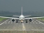 The video was recorded by Devesh Lohandkar, a resident of Khamgaon, who was flying from Pune to Jalgaon on FLY99. The footage shows a dog walking across the runway while aircraft operations are underway. (HT) The video was recorded by Devesh Lohandkar, a resident of Khamgaon, who was flying from Pune to Jalgaon on FLY99. The footage shows a dog walking across the runway while aircraft operations are underway. (HT)