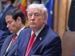 President Donald Trump listens during a cabinet meeting at the White House on January 29.