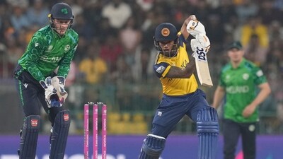Pathum Nissanka provided a steady start to Sri Lanka after they were put to bat. (AP) Pathum Nissanka provided a steady start to Sri Lanka after they were put to bat. (AP)