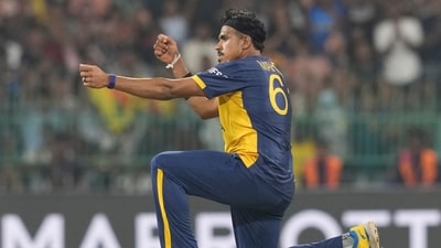 Maheesh Theekshana picked up three wickets putting the final nail in Ireland's coffin. (AP) Maheesh Theekshana picked up three wickets putting the final nail in Ireland's coffin. (AP)